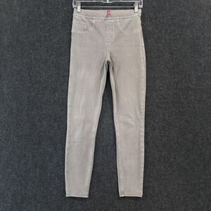 Spanx Pants Womens Small Gray Jean-ish Skinny Jeggings Pull On Shaping Pockets